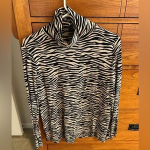 LOFT Animal Print Turtleneck